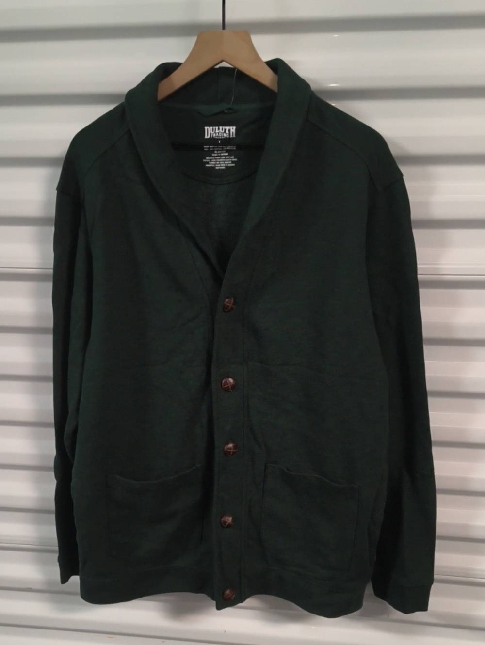 Duluth Trading Co.Classic Shawl Cardigan w/ Vintage Buttons Men's Size L